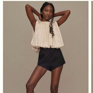 NWT Mare Mare Sleeveless Pleated Top Color: NEUTRAL NEUTRAL